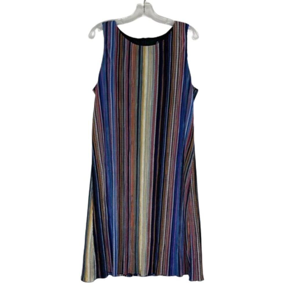 Ronni Nicole striped sleeveless mini textured dress size 16